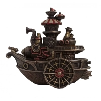 Bild Steampunk-Kriegsschiff, Schiff 21x11x19 cm