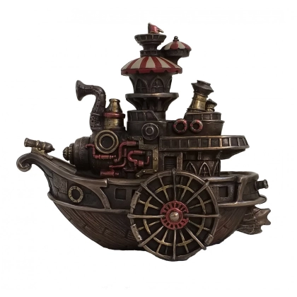 Zdjęcie Steampunkowy okręt wojenny, statek 21x11x19 cm