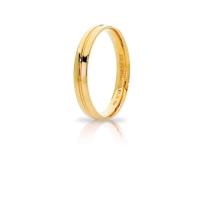 Picture Elegante alianza de oro amarillo con un diamante, ancho 3,20 mm