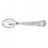 Picture Silver-plated baby spoon decorated with a train motif – Zaramella Argenti