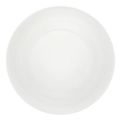Zdjęcie Klasyczny biały talerz obiadowy z porcelany Ornament z reliefowym ornamentem - Vista Alegre