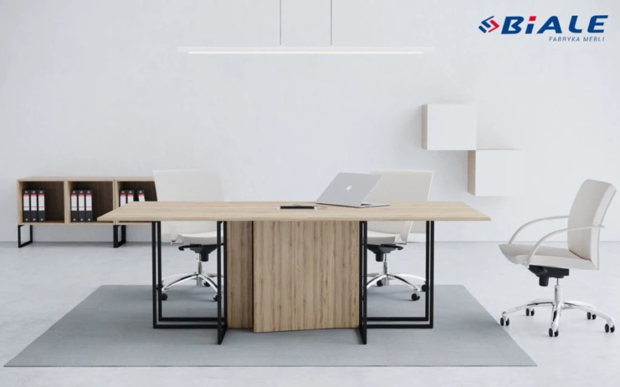 picture 1 Conference table with opening cable cabinet