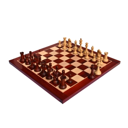 Zdjęcie Klasyczny zestaw szachowy z bukszpanu i padauk - The Chess Empire