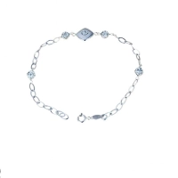 Picture Exclusive bracelet with a square center and zircon balls