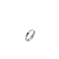 Picture Alianza con corona de oro blanco y diamante de 0,02 ct. 4 mm de ancho.