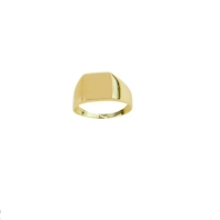 Picture Elegant square men's ring with a microcast dial