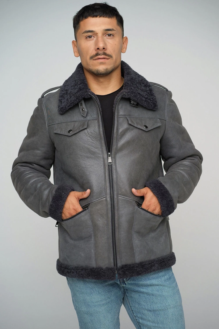 picture 1 Luxurious men's sheepskin jacket - A&A Vesa