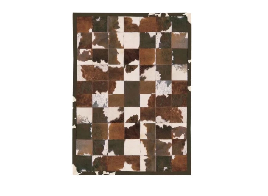 picture 1 Brown cowhide patchwork rug