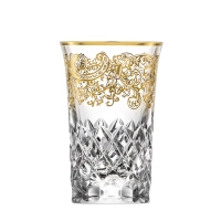 Picture Vodka glass with gold decorations
