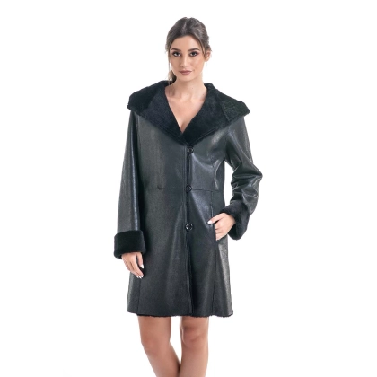 Picture Elegant sheep fur coat for women - A&A Vesa