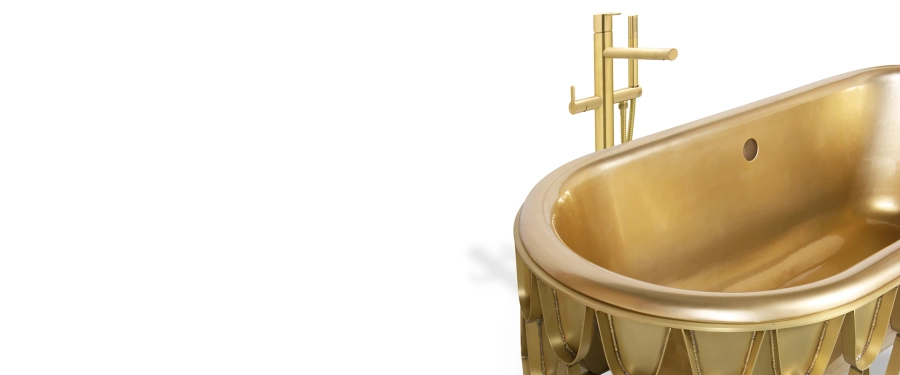 picture 5 Luxurious brass bathtub with a scale-like pattern