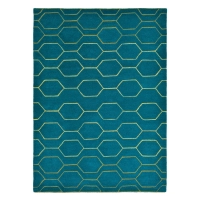 Zdjęcie Prestiżowy turkusowy dywan geometryczny - ARRIS TEAL 37307