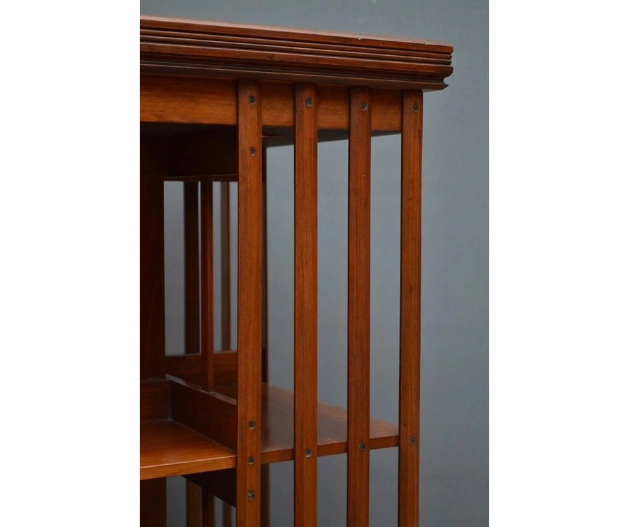 picture 5 A stunning, Edwardian, rotating walnut bookshelf - antique