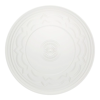 Zdjęcie Biały porcelanowy talerz-półmisek Ornament z rzeźbiarskim dekoracyjnym ornamentem - Vista Alegre