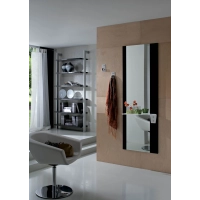Picture Beautiful, stylish Italian mirror with a leather shelf - La Primavera