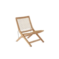 Picture Original Synthesis foldable teak lounger for the garden or terrace