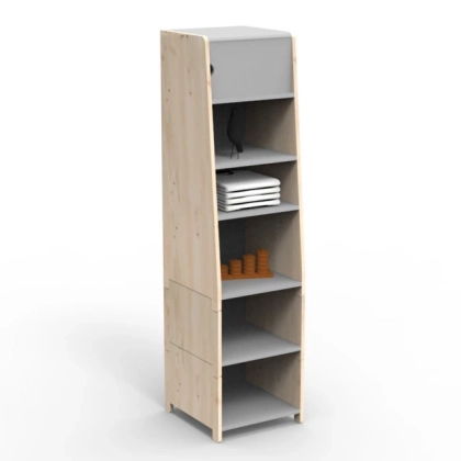 Picture Wooden set of shelves/bookcase for a children's room ASYMETRY - MONTESSORI - Mathy by Bols
