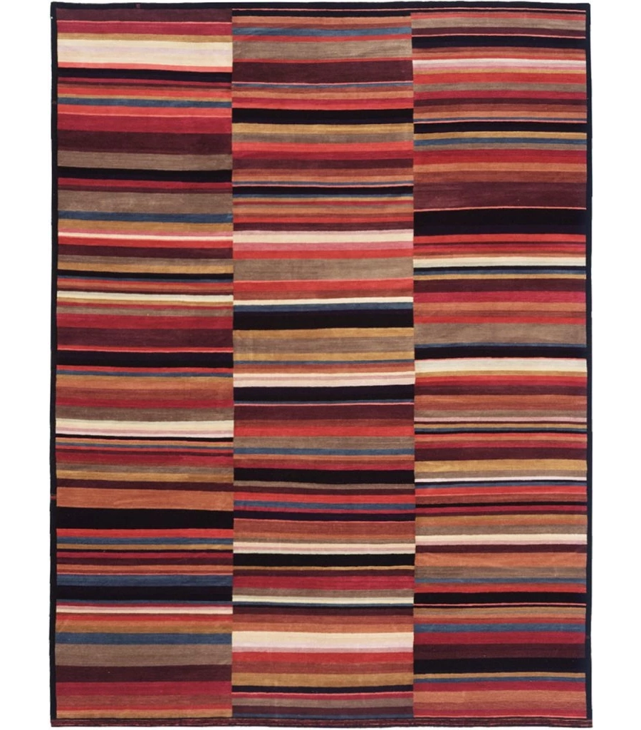 picture 1 Red carpet with a horizontal stripes motif from Odegaard Carpets