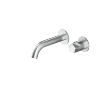 Picture An elite accessory for bathroom equipment - a wall-mounted single-lever tap and spout