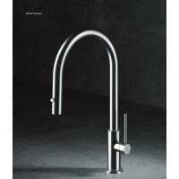 Picture Original kitchen faucet made of matte solid stainless steel