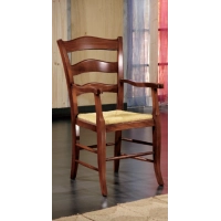 Picture Original Italian armchair with a straw seat - Fratelli Mirandola
