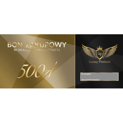 Zdjęcie Lukusowy Bon prezentowy - 500 zł do wykorzystania w sklepie Luxury Products