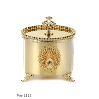Picture Gold-plated bronze powder container