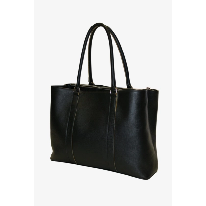 Zdjęcie Skórzana torebka typu shopper w kolorze czarnym - Terrida