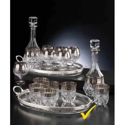 Zdjęcie Komplet do whisky ze znakiem Versace ( szkło cięte )