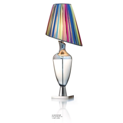 Zdjęcie Stylowa lampa stołowa ze szkła Murano „Fume” z efektem lustra – Il Paralume Marina