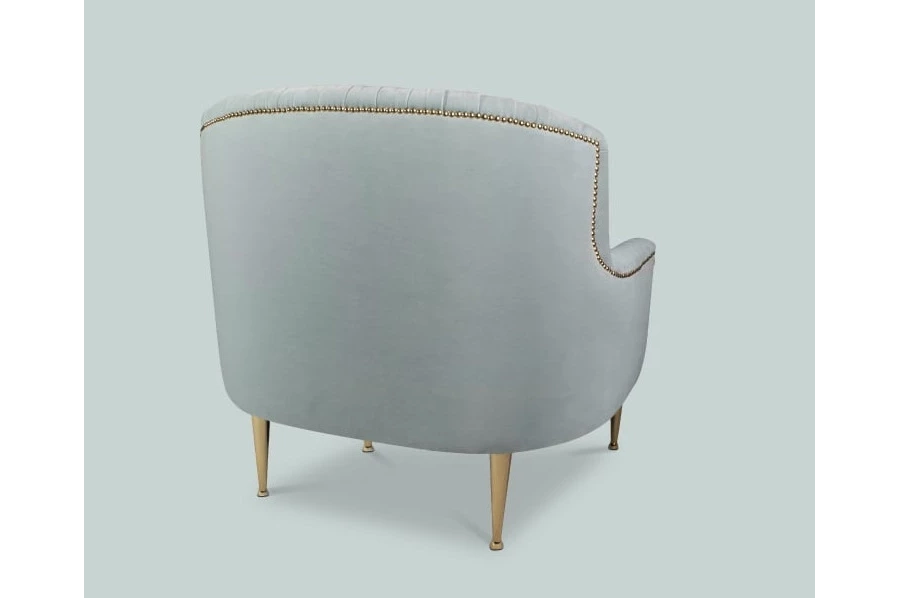picture 5 Stylish armchair - brass legs - Ottiu