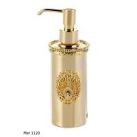 Picture Soap dispenser in gilded bronze