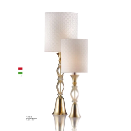 Zdjęcie Lampa stołowa z metalu i szkła Murano o wyjątkowym wzornictwie - Il Paralume Marina