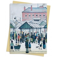 Picture Greeting Card Bundle (L.S. Lowry: Market Scene) - Flame Tree Publishing