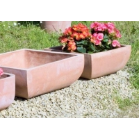 Picture Low clay flower pot for the garden and terrace - Fornace Masini