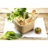 Picture Cutlery basket made of natural wicker