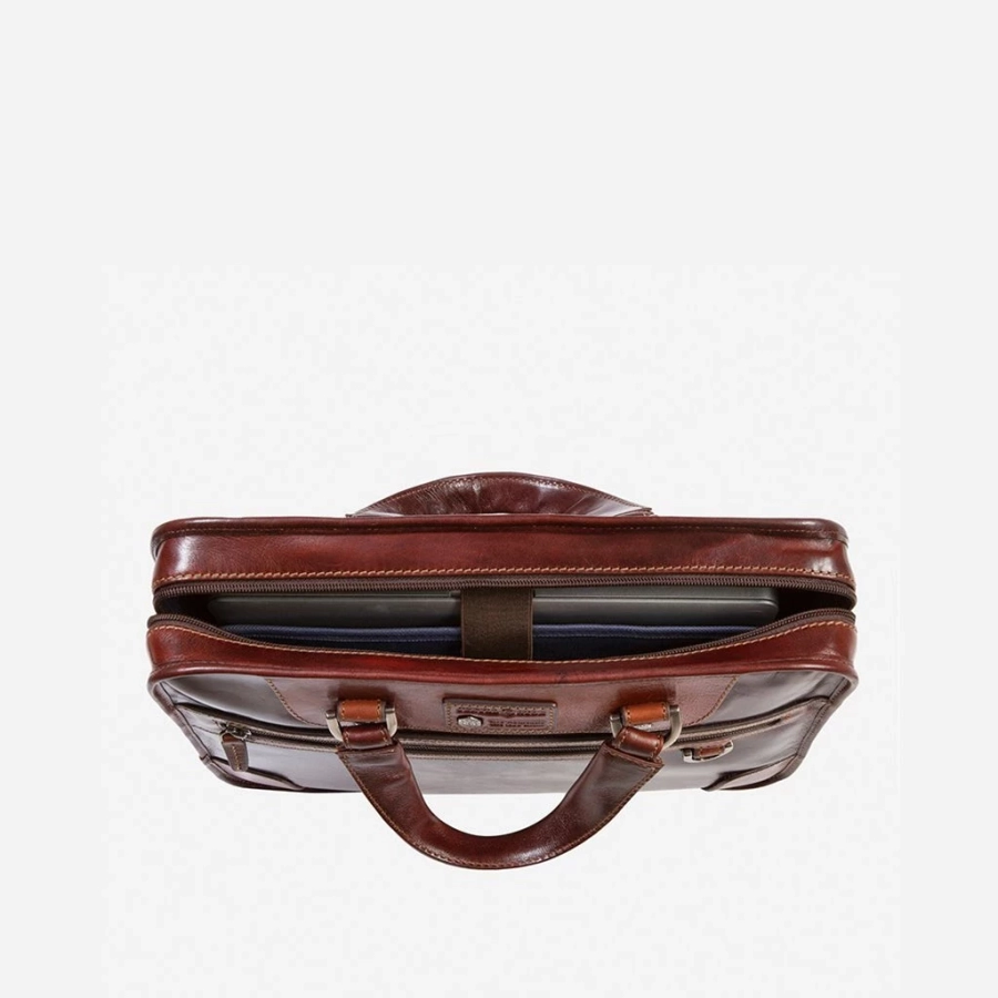 picture 2 Medium brown leather laptop bag