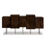 Bild Massiv gefertigtes Sideboard mit Edelstahlsockel