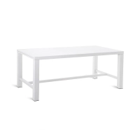 Picture Rectangular extendable Conrad table in white for the garden