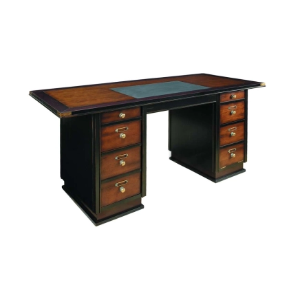 Picture Luxurious black Captain's desk - Authentic Models