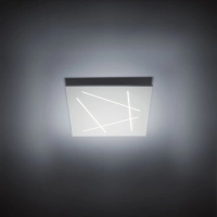 Picture Straight from Italy - white ceiling lamp, Flat ceiling lamp, 35 cm