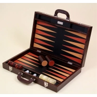 Picture Backgammon board game in a wooden case