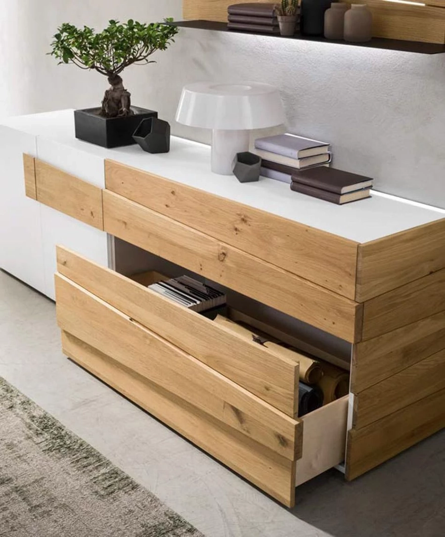 Bild 4 Luxuriöses Sideboard- und Regalset aus Eichenholz – Maronese Acf