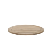 Picture Tablero de mesa redondo – 80 cm de diámetro, fabricado en madera de teca