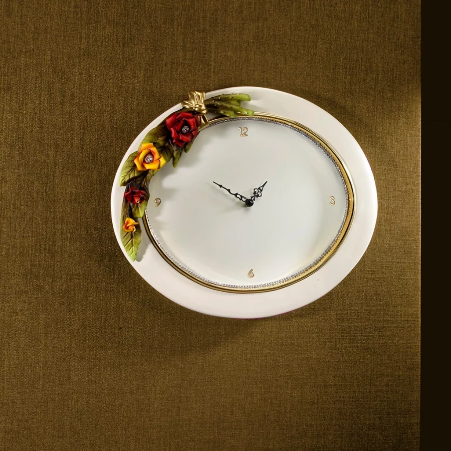 picture 1 Wall clock decorated with roses