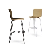Picture Dandy stool with steel bar frame, oak wood seat 109cm - Colico
