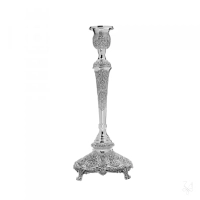 Picture Hermoso y elegante candelabro individual Lanzarote en plata - Zaramella Argenti