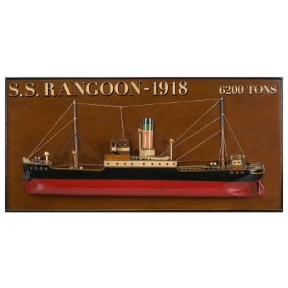 Picture Decorative panel with a model of the Tramp Steamer ship