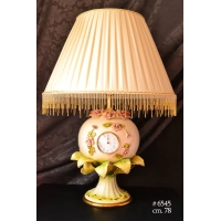 Zdjęcie Unikatowa lampa ceramiczna z zegarem - oryginalna dekoracja do każdego domu