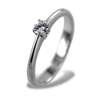 Picture Medium Solitaire ring with a 0.15 carat diamond